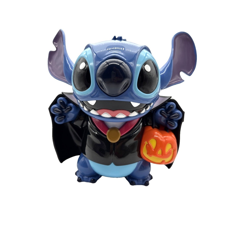 Disney‎ World Land Parks Halloween Stitch Vampire Pumpkin Popcorn Bucket 2024